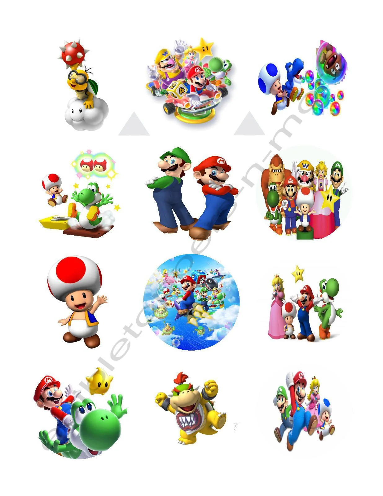 Super Mario Bros Edible Print Premium Cupcake Cookie Toppers Frosting Sheets 2 Sizes Super Mario Bros Edible Print Premium Cupcake Cookie Toppers Frosting Sheets 2 Sizes