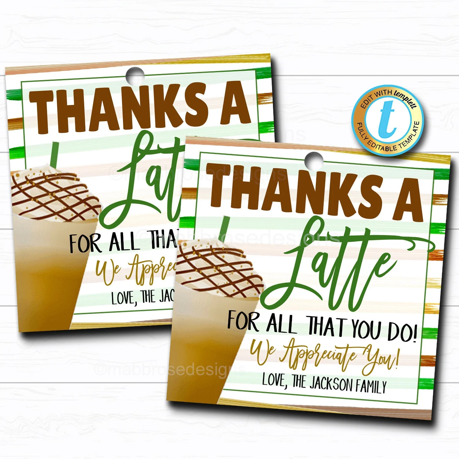 Thanks A Latte For All You Do Gift Tag 788826449 Thanks A Latte For All You Do Gift Tag 788826449
