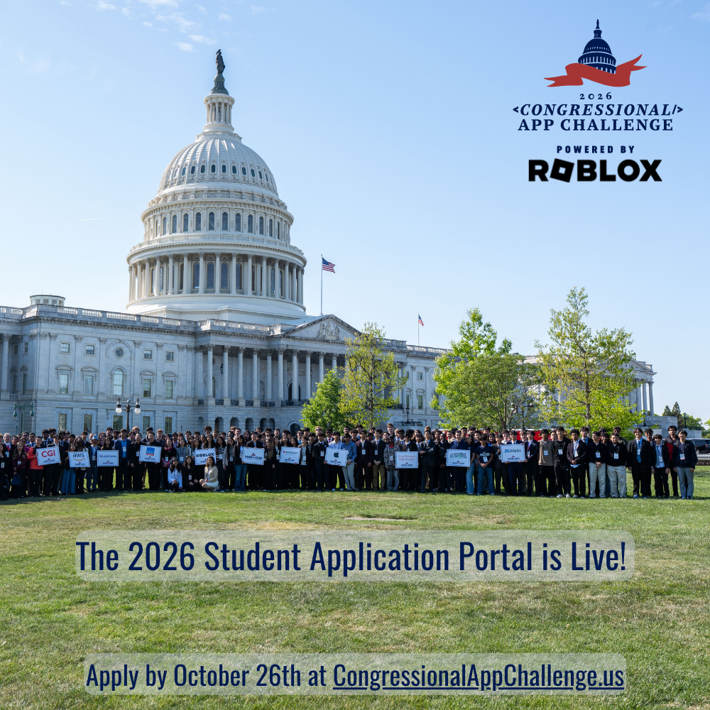 The 2026 Congressional App Challenge Powered By Roblox Launches Today
