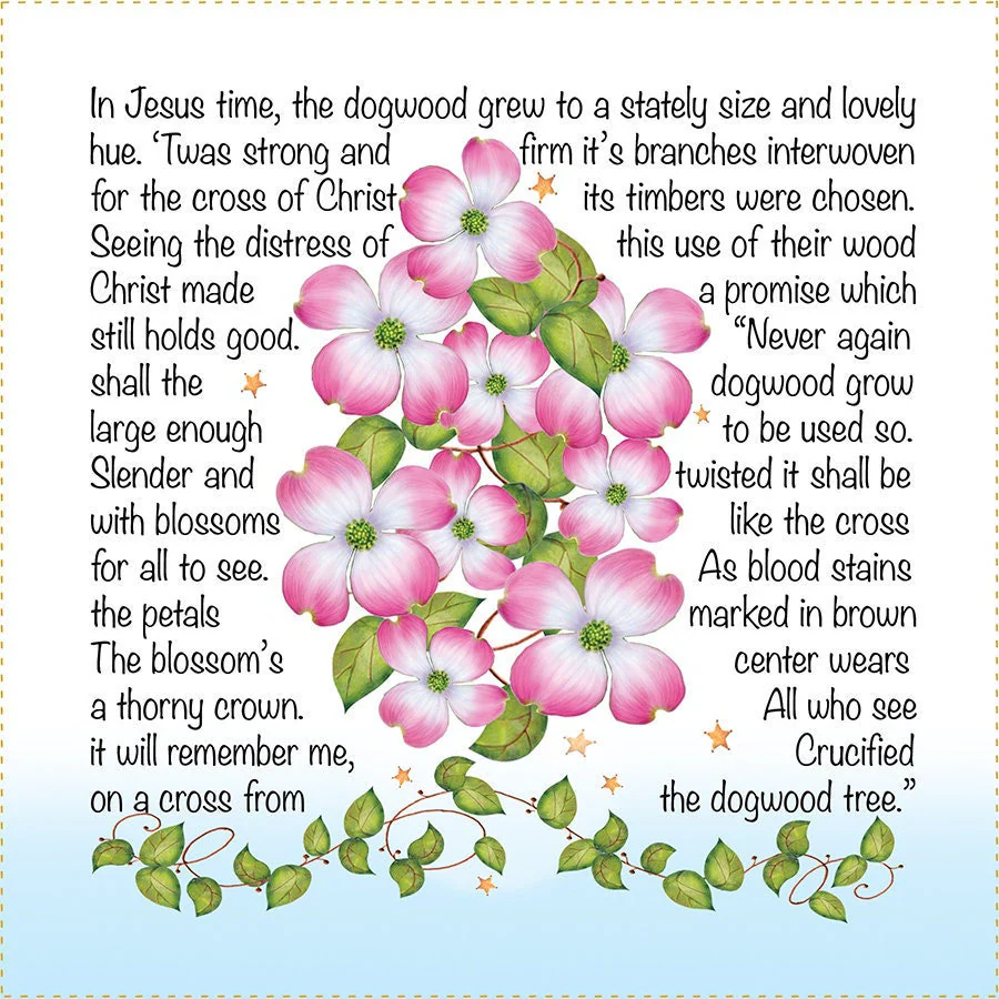 The Legend Of The Dogwood Tree Fabric