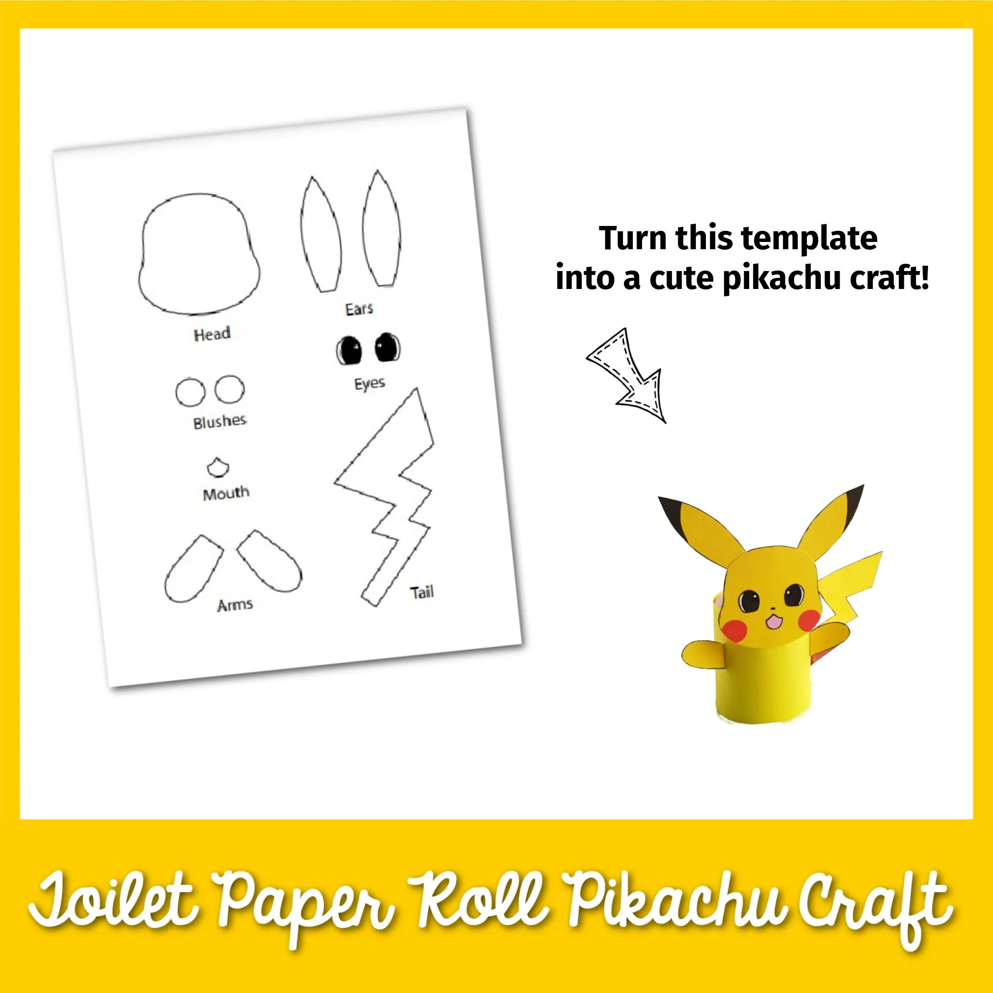 Toilet Paper Roll Pikachu Craft Toilet Paper Roll Pikachu Craft