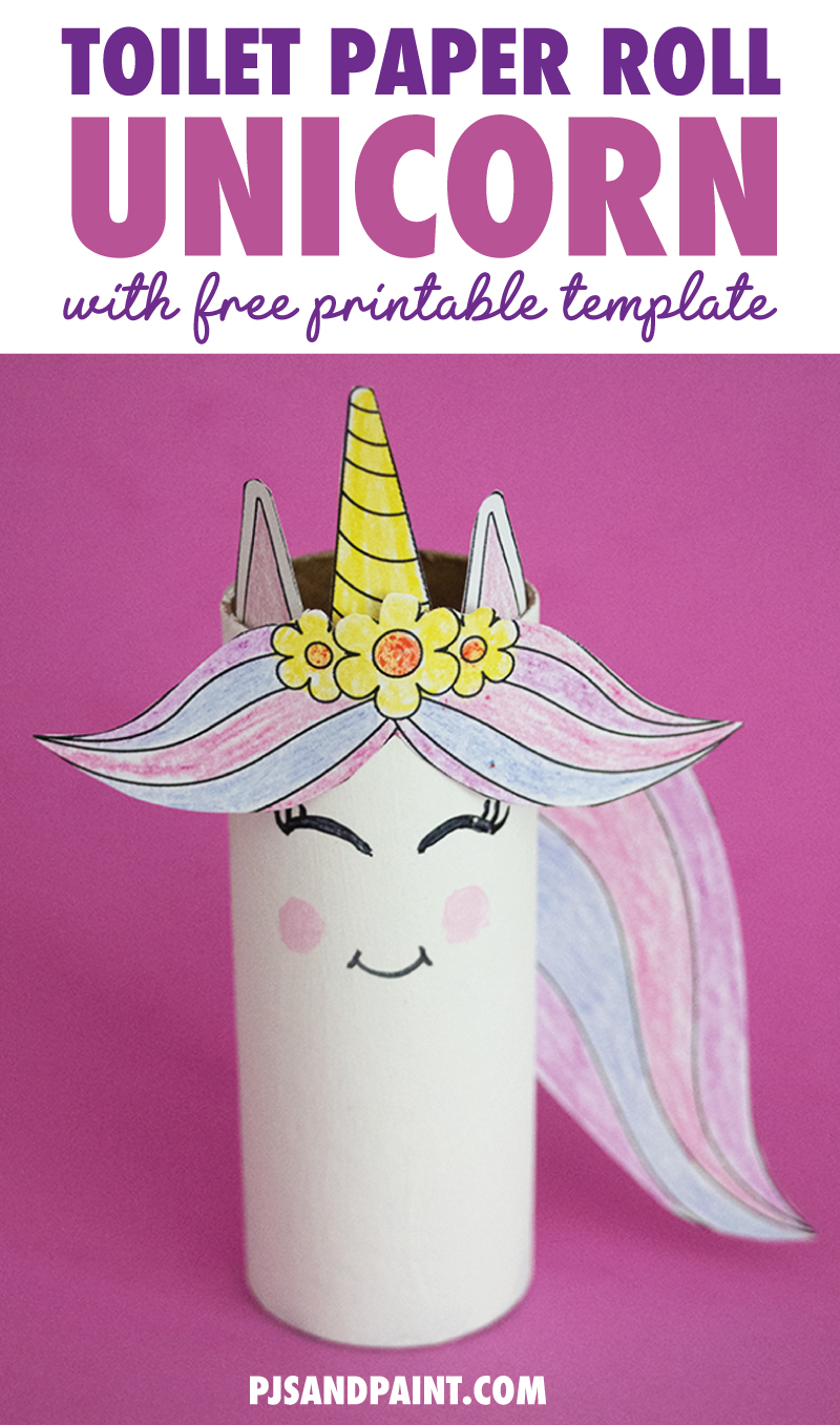 Toilet Paper Roll Unicorn Craft With Free Printable Template Toilet Paper Roll Unicorn Craft With Free Printable Template