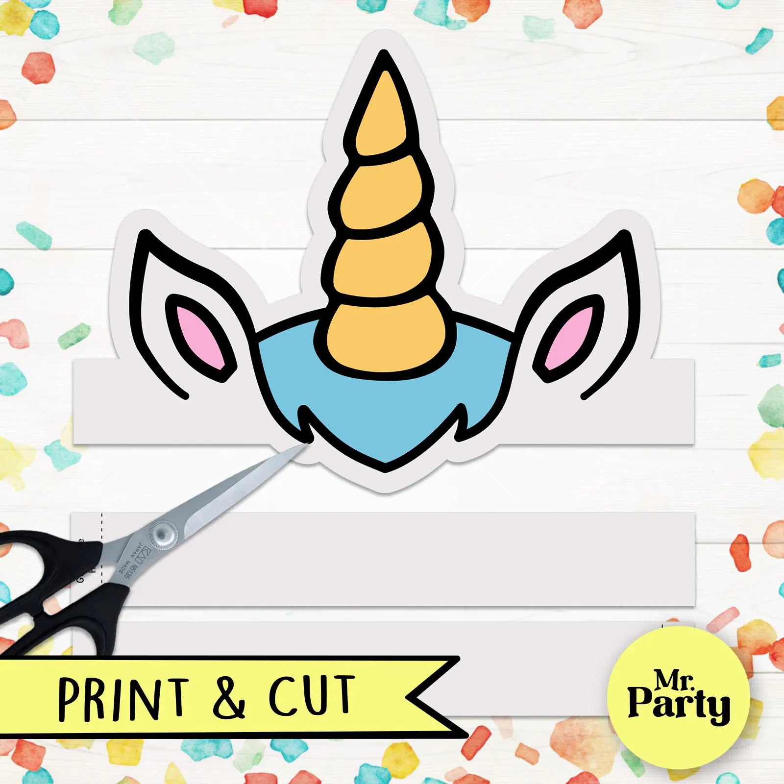 Unicorn Crown Pdf Paper Unicorn Horn