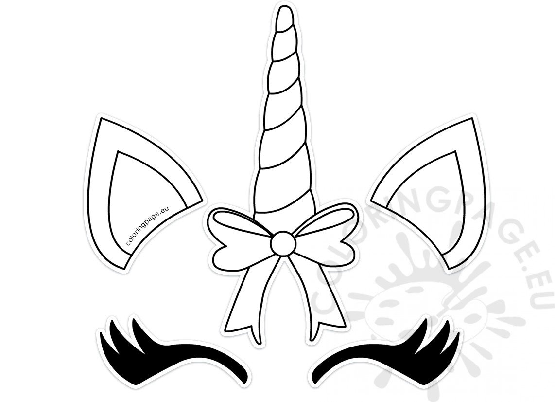 free printable unicorn horn and ears template