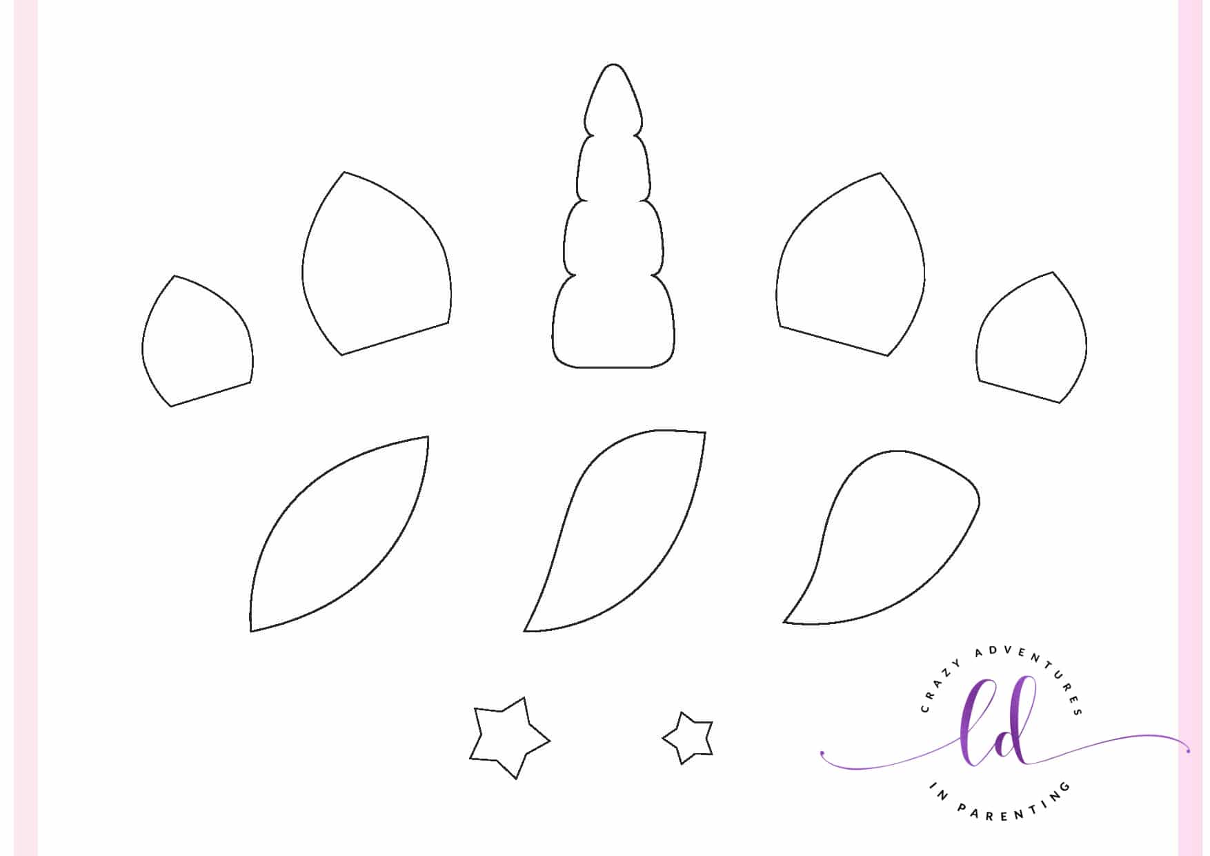 Unicorn Template Printable