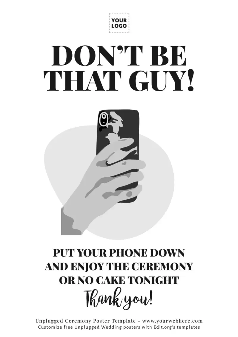 Unplugged Ceremony Sign Templates Unplugged Ceremony Sign Templates