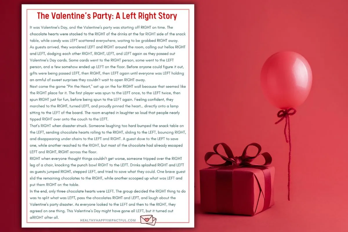Valentines Day Left Right Game Valentines Day Left Right Game