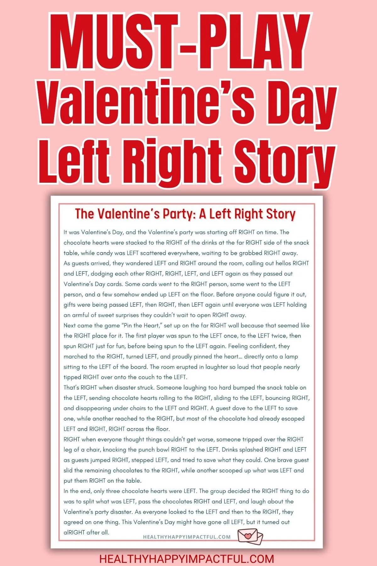 Valentines Day Left Right Game