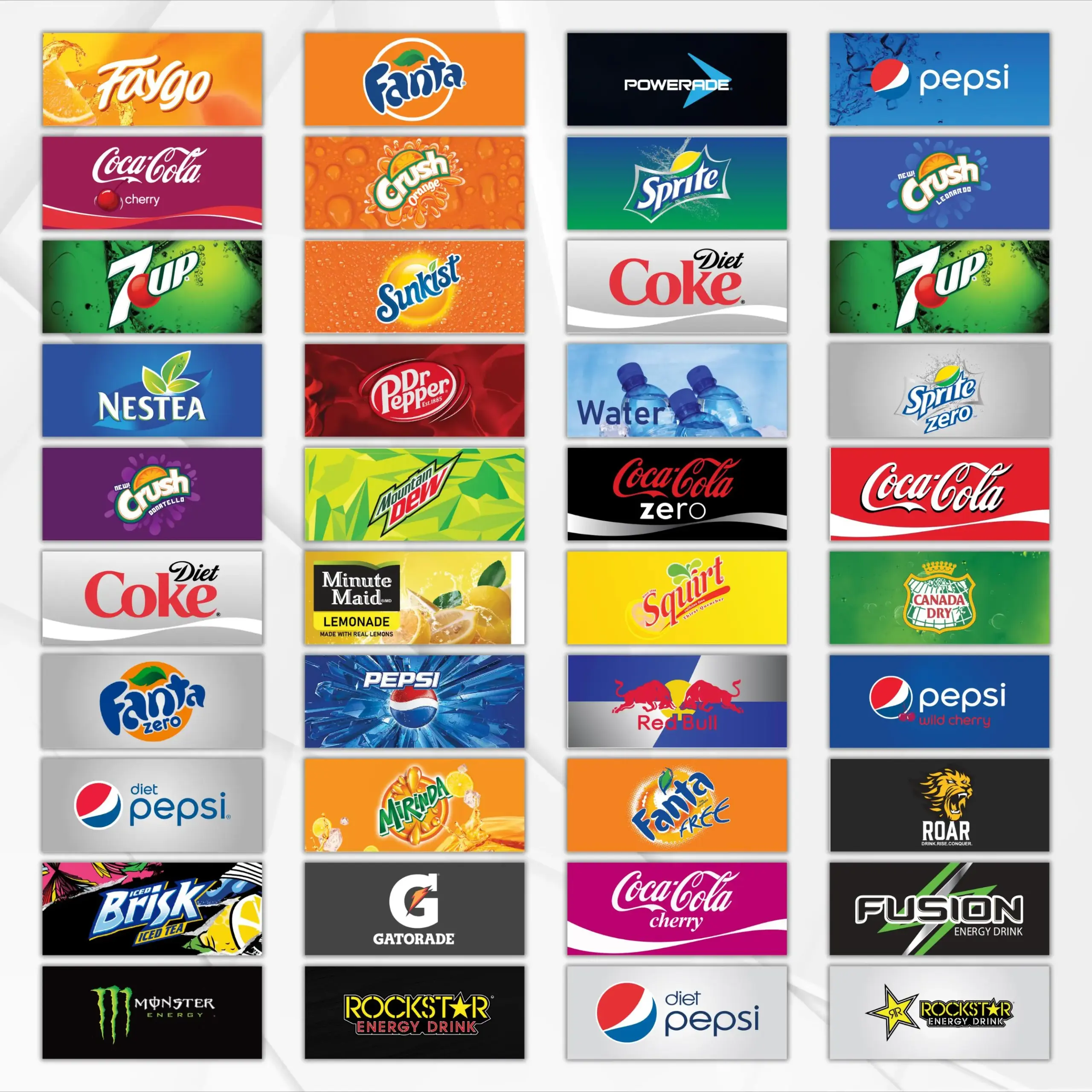 Vending Machine Labels Soda Pop