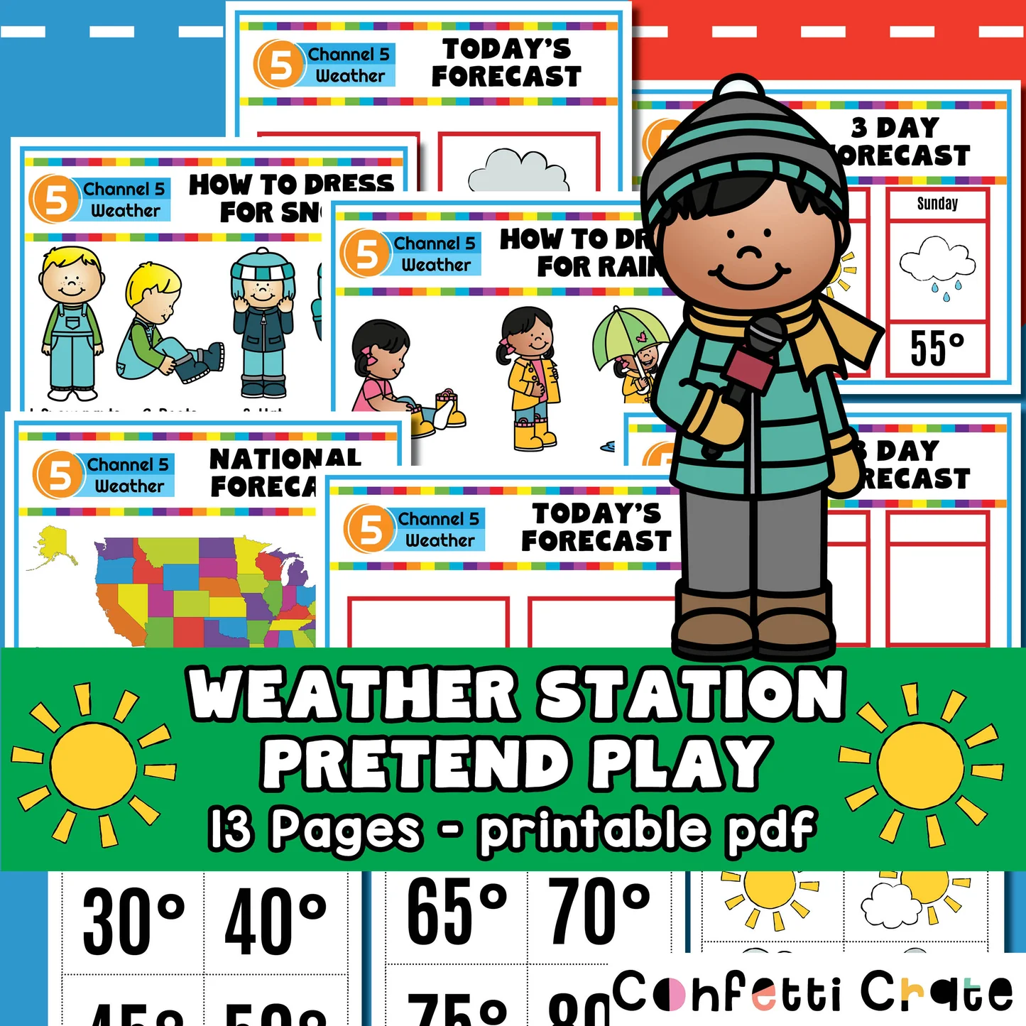 Weather Station Pretend Play Printable Pdf