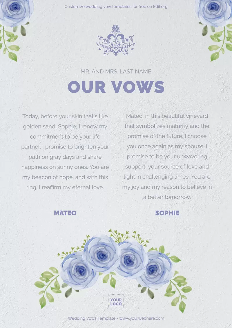 Wedding Vows Templates Wedding Vows Templates