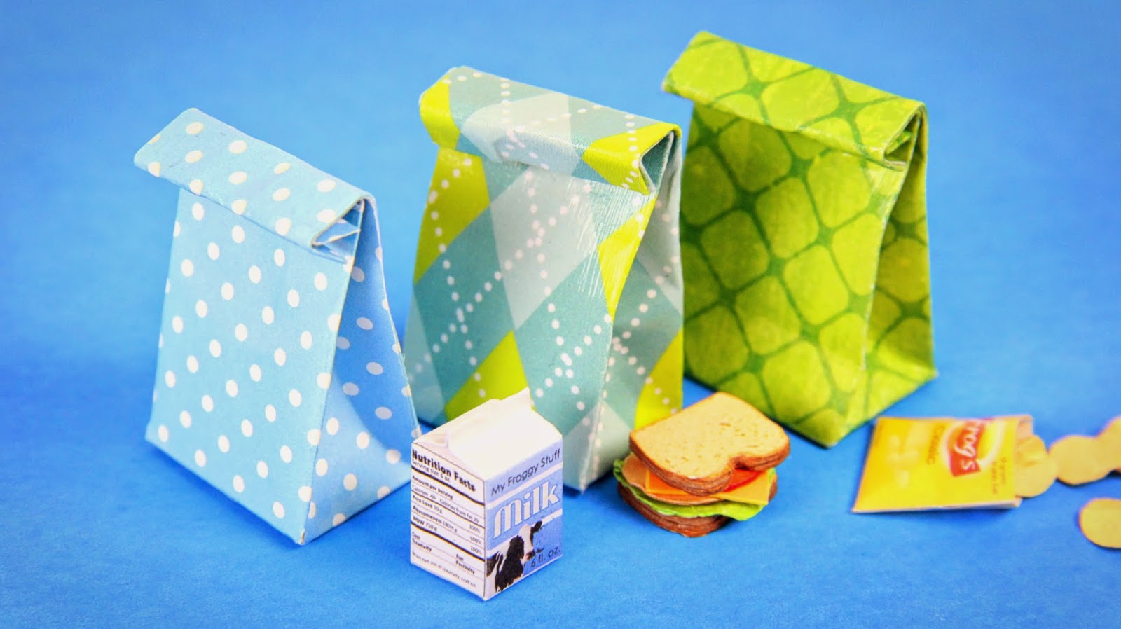 Whats For Lunch Dollhouse Lunch Bags