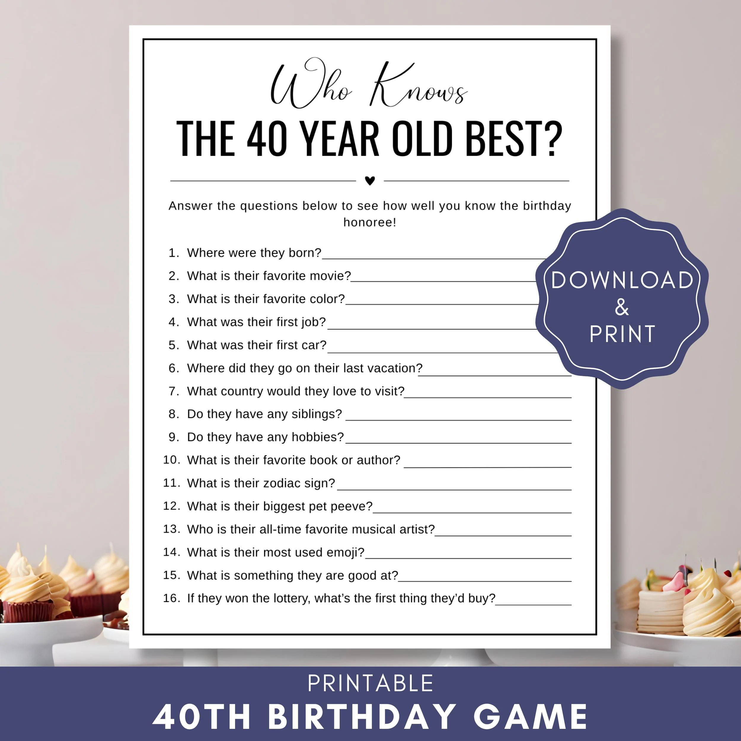 40th birthday games free printable 40th birthday games free printable