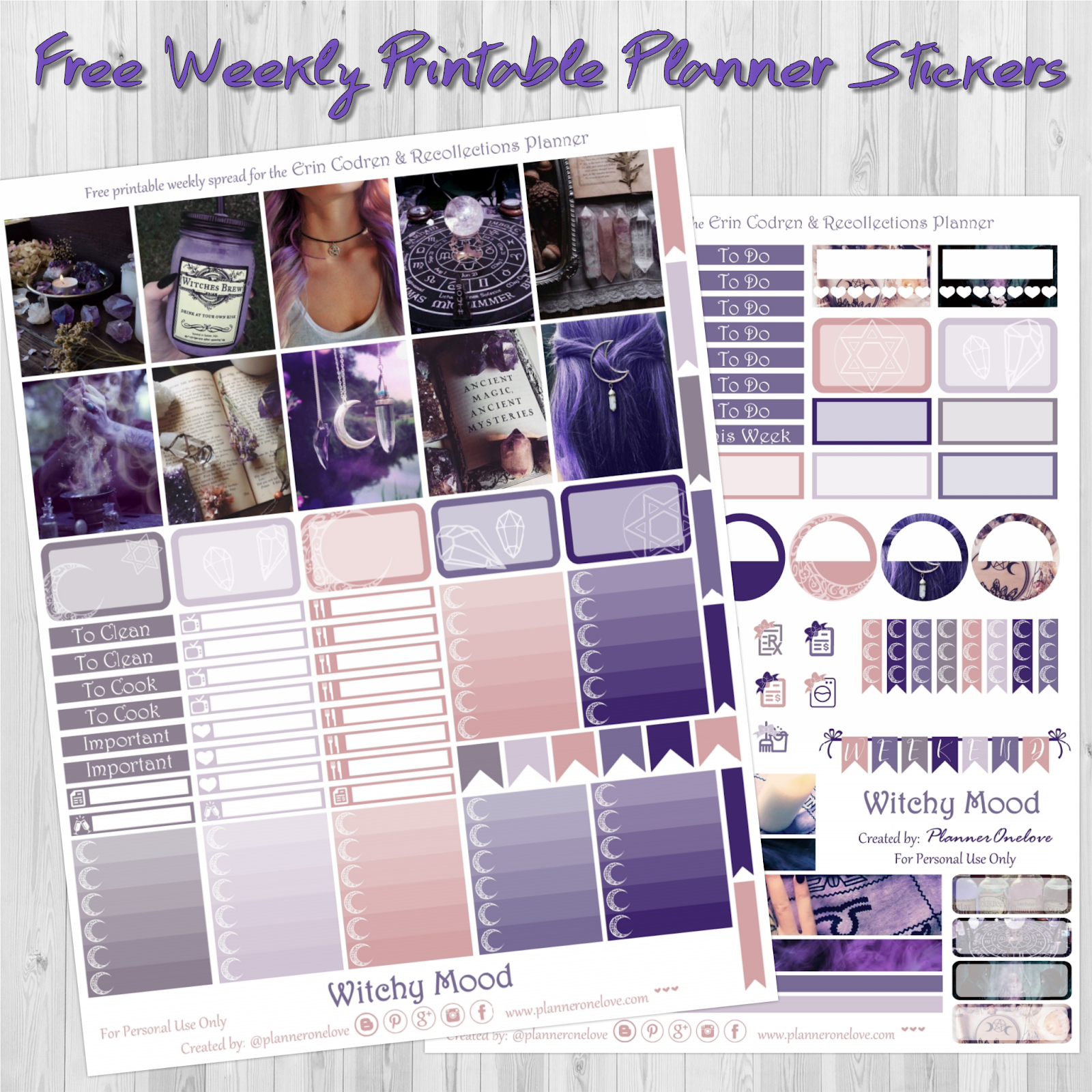 Witchy Mood Printable Planner Stickers Witchy Mood Printable Planner Stickers