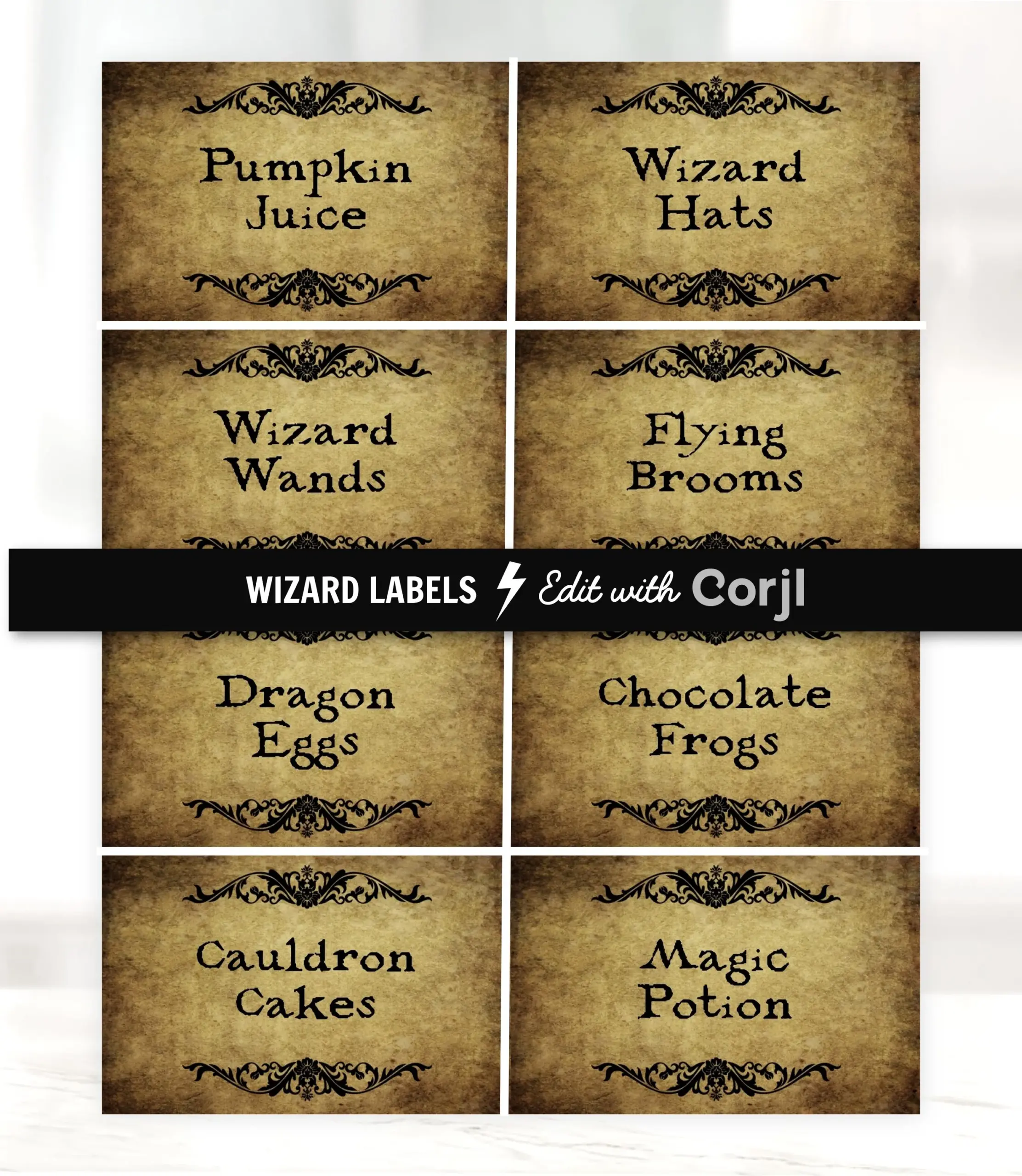 Wizard Party Food Labels Wizard Party Food Labels