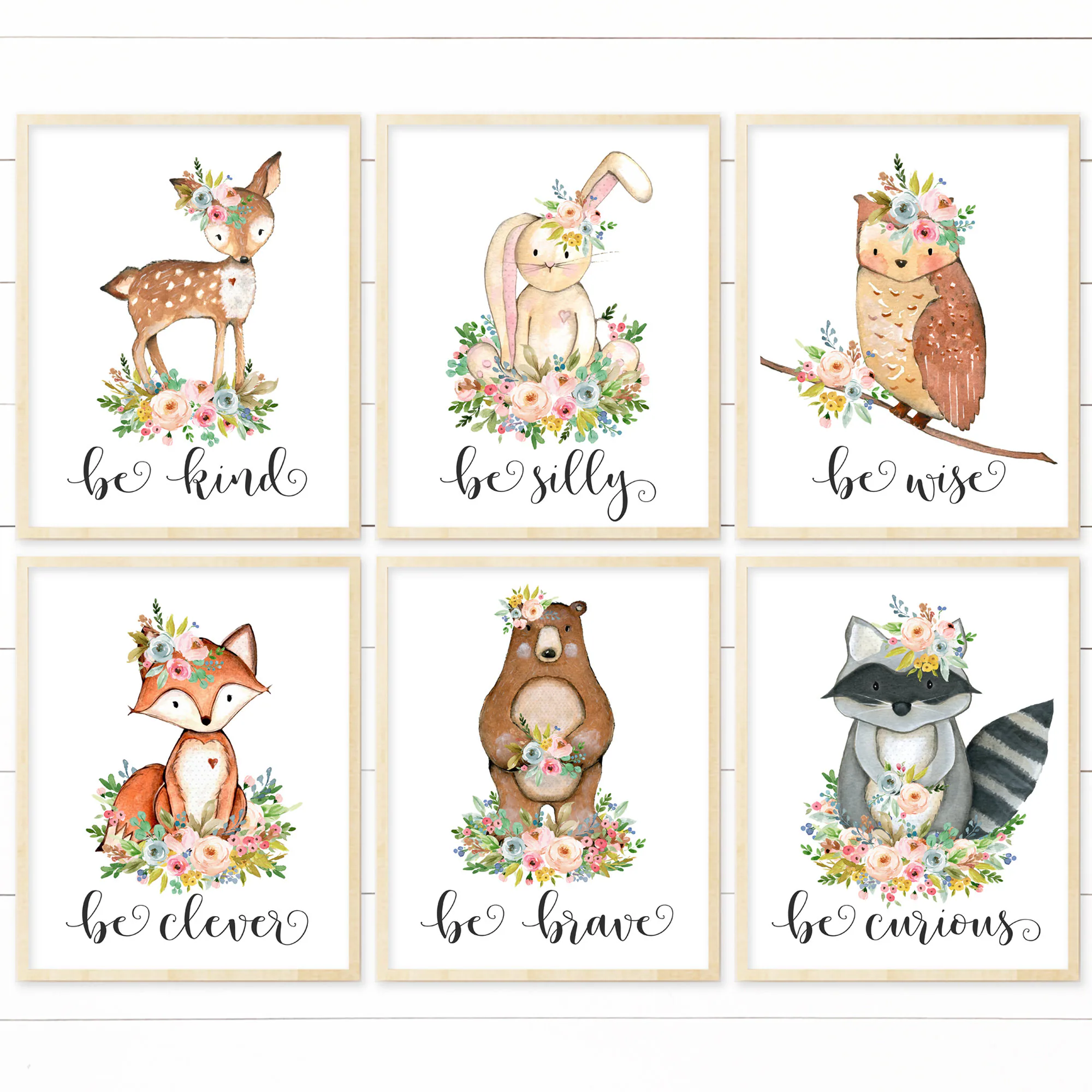 Woodland Nursery Decor Art Prints