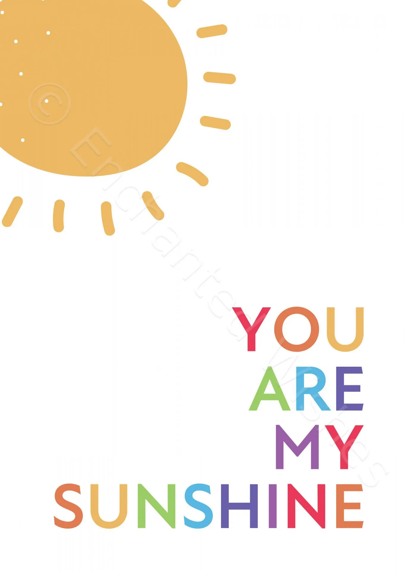 You Are My Sunshine Rainbow Print You Are My Sunshine Rainbow Print